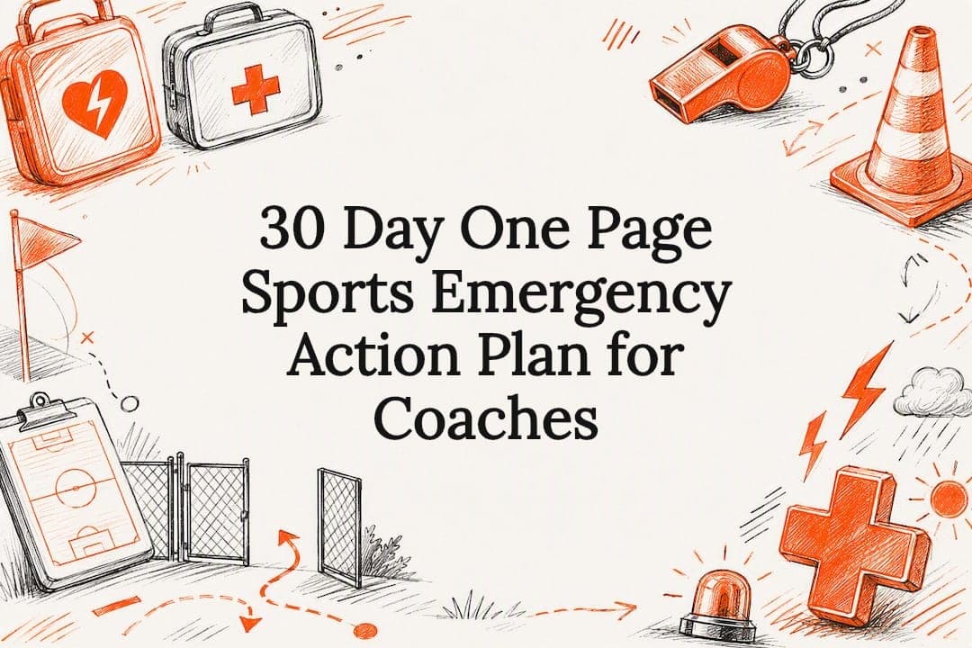 30 Day One Page Sports Emergency Action Plan for Coaches