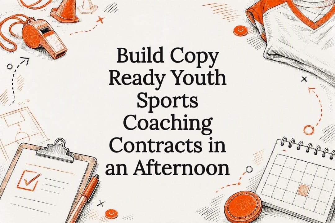 Build Copy Ready Youth Sports Coaching Contracts in an Afternoon
