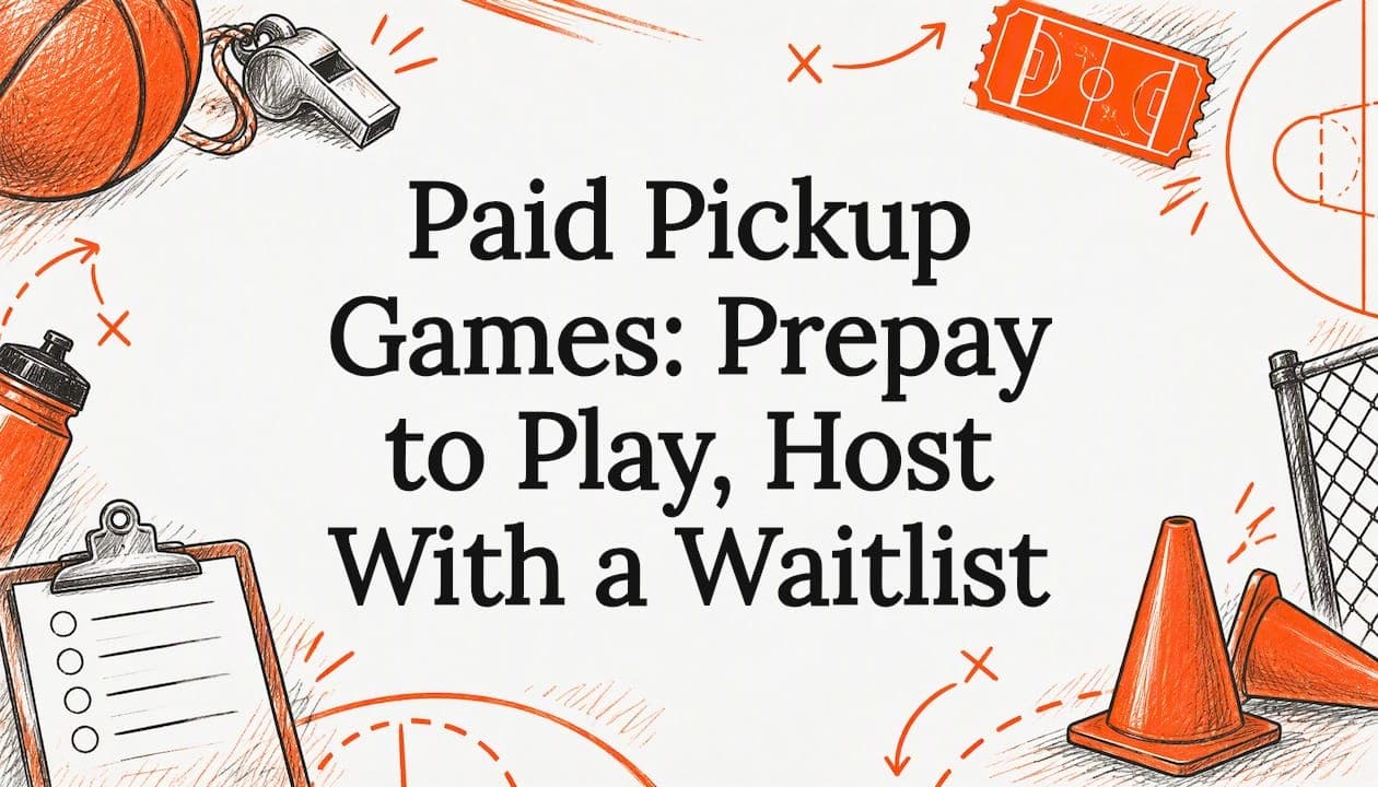 Paid Pickup Games: Prepay to Play, Host With a Waitlist
